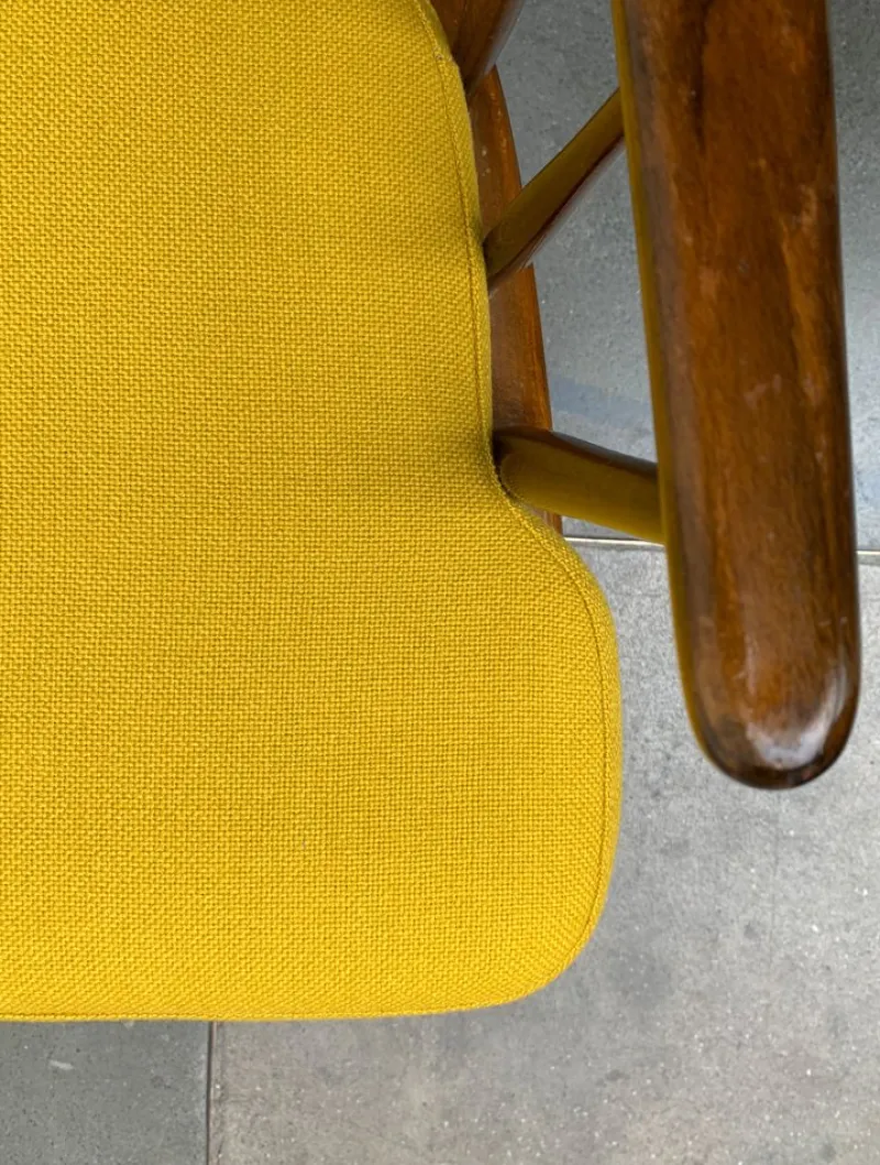 Sale Pamono Mid-Century Rocking Chair with New Kvadrat Cushion by Børge Mogensen for FDB Møbler, 1960s