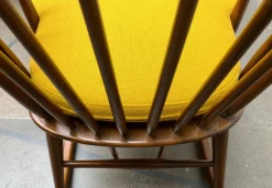 Sale Pamono Mid-Century Rocking Chair with New Kvadrat Cushion by Børge Mogensen for FDB Møbler, 1960s