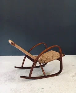 Pamono Mid-Century Rope Rocking Chair, Italy, 1950s><noscript><img width=