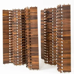 New Pamono Mid-Century Rosewood Screens from Poggi, Set of 2