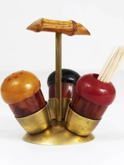 Pamono Mid-Century Salt & Pepper Toothpick Cruet Set by Richard Rohac, Austria, 1950s, Set of 4><noscript><img width=