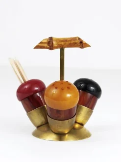 Pamono Mid-Century Salt & Pepper Toothpick Cruet Set by Richard Rohac, Austria, 1950s, Set of 4><noscript><img width=