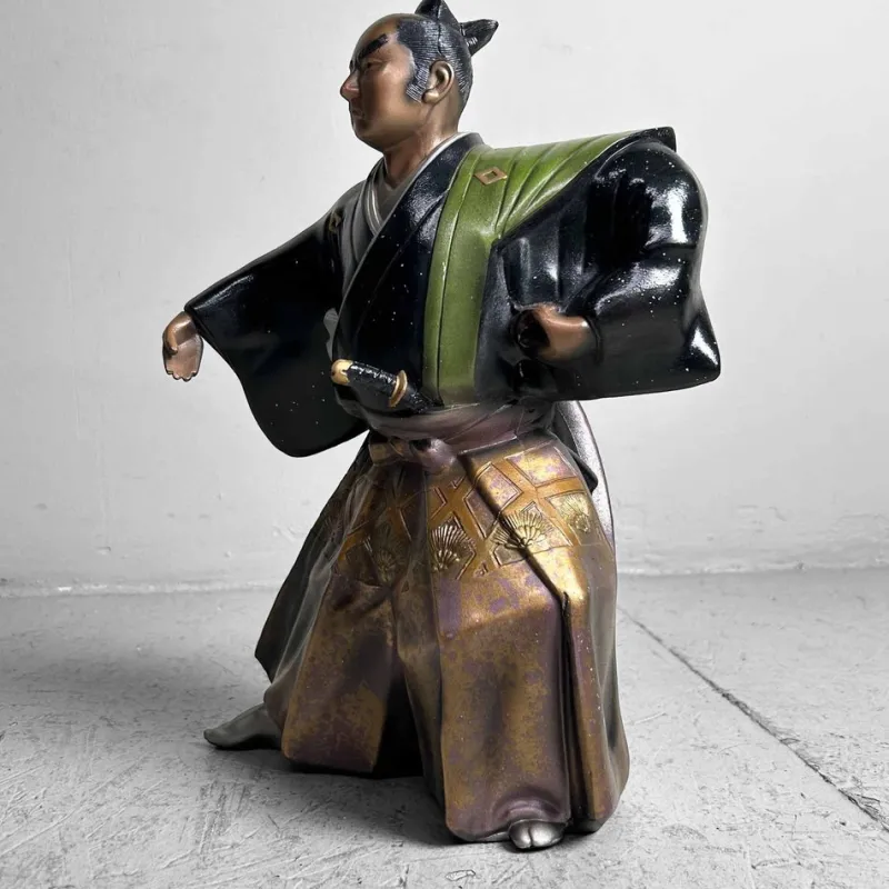 Hot Pamono Mid-Century Samurai Warrior Statue, Takaoka, Japan, 1960s
