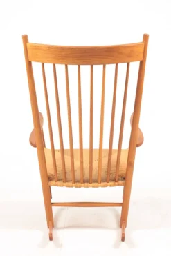 New Pamono Mid-Century Scandinavian Rocking Chair in Oak by Hans Wegner for FDB, 1950s