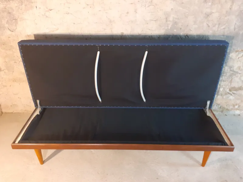 Pamono Mid-Century Scandinavian Svane Combina Daybed in Teak by Ingmar Relling for Ekornes, 1960s> Daybeds & Chaises Lounges