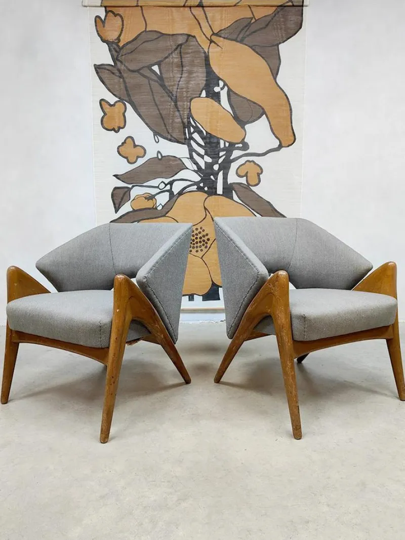 Online Pamono Mid-Century Scandinavian Sofa and Chairs, 1950s, Set of 3