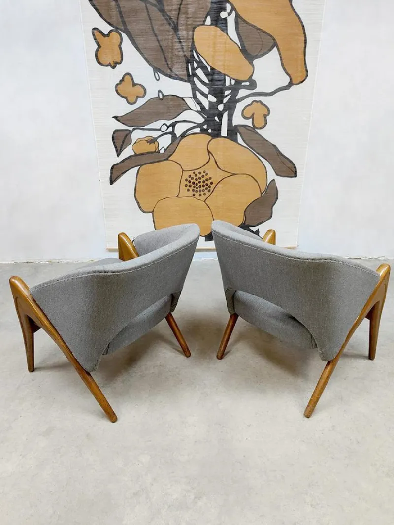 Online Pamono Mid-Century Scandinavian Sofa and Chairs, 1950s, Set of 3
