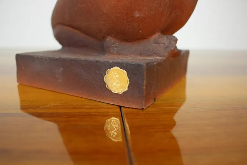 Pamono Mid-Century Sculpture of Nude Sitting Women by Jitka Forejtová, 1960s> Mid-Century