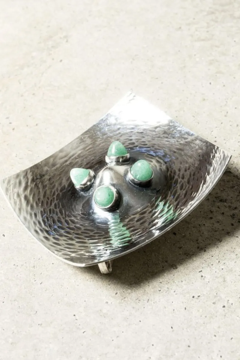 Pamono Mid-Century Silver Brooch by Elis Kauppi, 1963> Brooches