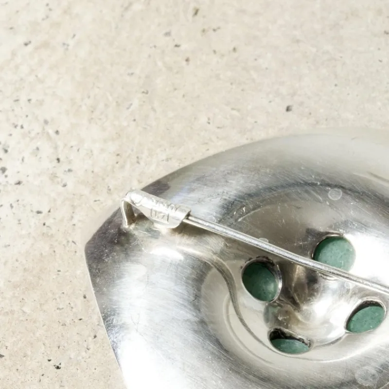 Pamono Mid-Century Silver Brooch by Elis Kauppi, 1963> Brooches