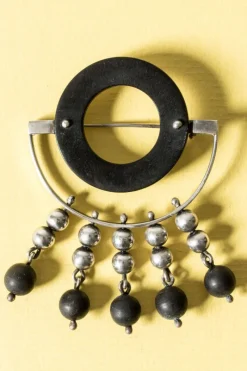 New Pamono Mid-Century Silver Brooch from Aarikka, 1963