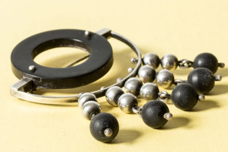 New Pamono Mid-Century Silver Brooch from Aarikka, 1963