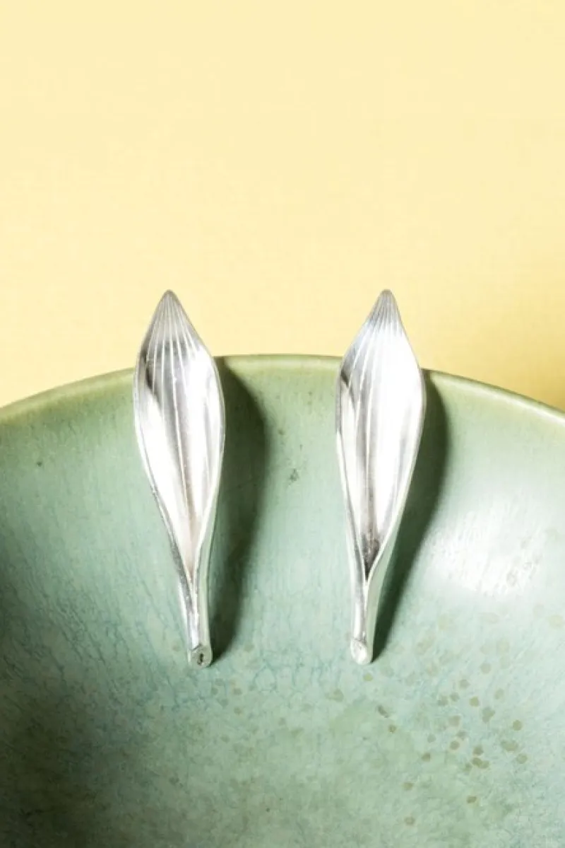 Outlet Pamono Mid-Century Silver Earrings by Gertrud Engel, 1950s, Set of 2