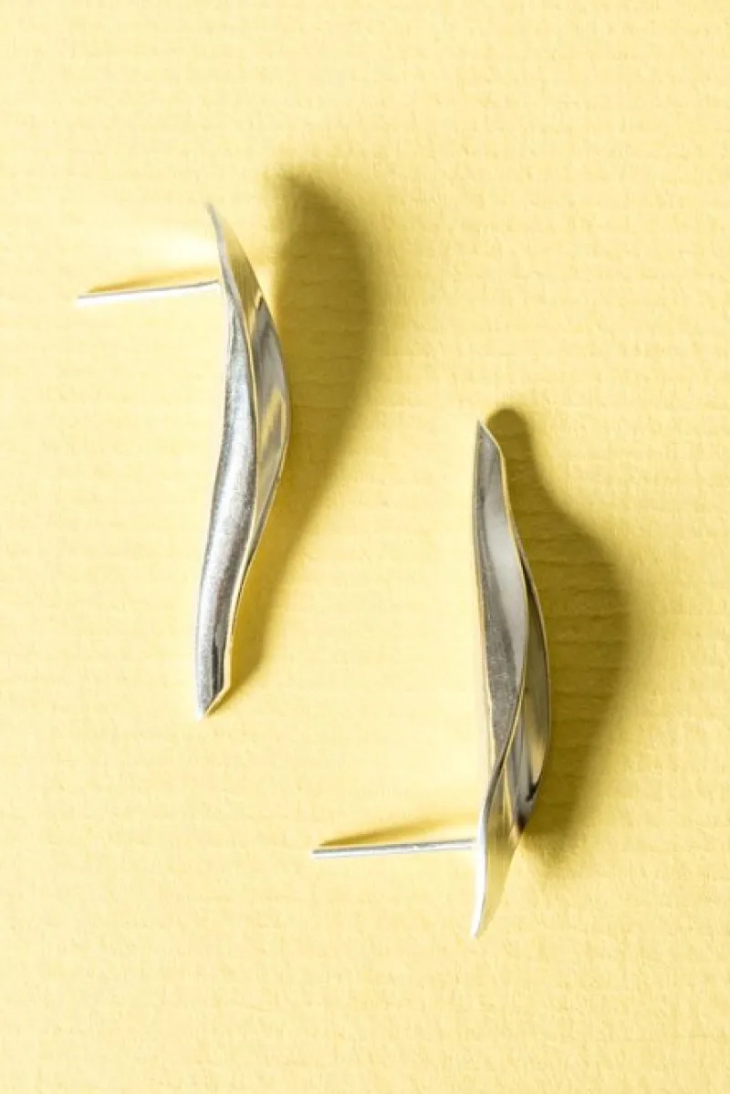 Outlet Pamono Mid-Century Silver Earrings by Gertrud Engel, 1950s, Set of 2