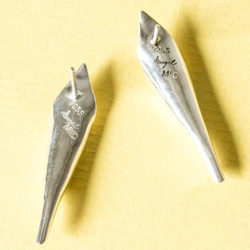 Outlet Pamono Mid-Century Silver Earrings by Gertrud Engel, 1950s, Set of 2
