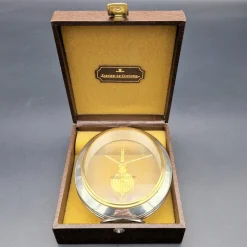 Clearance Pamono Mid-Century Skeleton Bicolor Table Clock by Jaeger-Lecoultre, 1970s