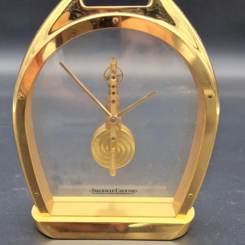 Pamono Mid-Century Skeleton Table Clock from Jaeger-Lecoultre, 1970s> Clocks