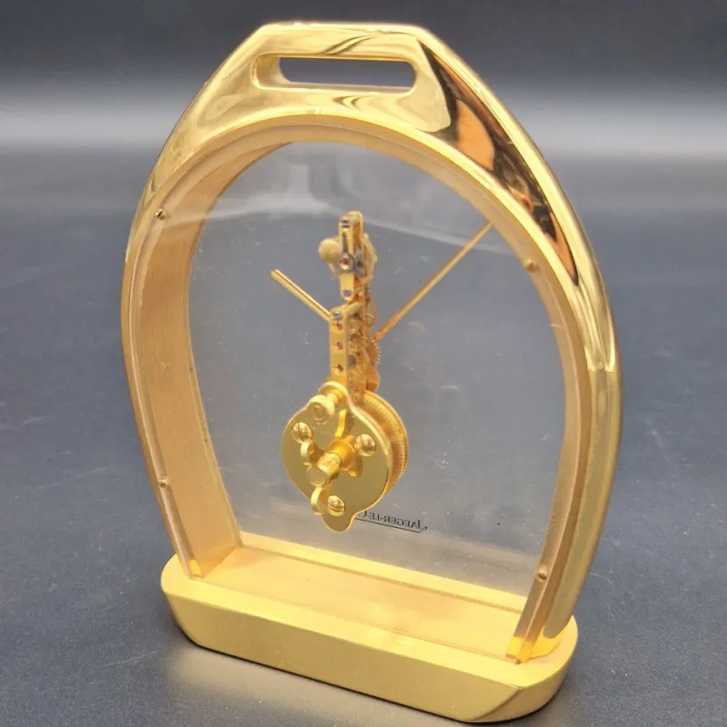 Pamono Mid-Century Skeleton Table Clock from Jaeger-Lecoultre, 1970s> Clocks