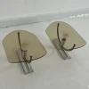 Clearance Pamono Mid-Century Smoked Glass Wall Lamps, 1960s, Set of 2