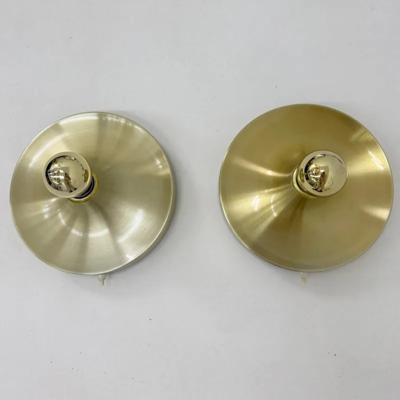 New Pamono Mid-Century Space Age Disc Lamps attributed to Charlotte Perriand for Honsel, 1970s, Set of 2