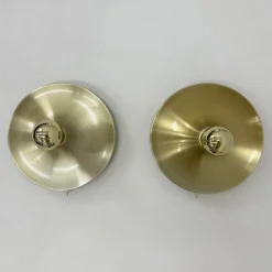 New Pamono Mid-Century Space Age Disc Lamps attributed to Charlotte Perriand for Honsel, 1970s, Set of 2