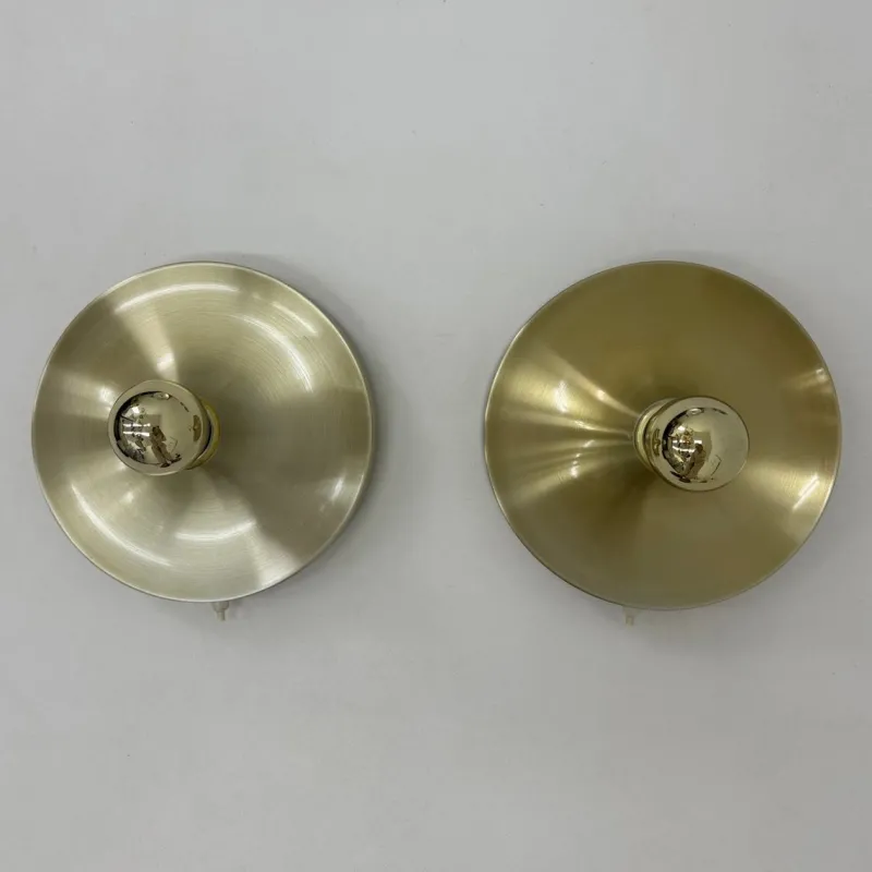 New Pamono Mid-Century Space Age Disc Lamps attributed to Charlotte Perriand for Honsel, 1970s, Set of 2