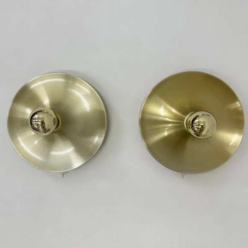 New Pamono Mid-Century Space Age Disc Lamps attributed to Charlotte Perriand for Honsel, 1970s, Set of 2