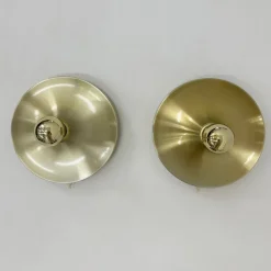 New Pamono Mid-Century Space Age Disc Lamps attributed to Charlotte Perriand for Honsel, 1970s, Set of 2