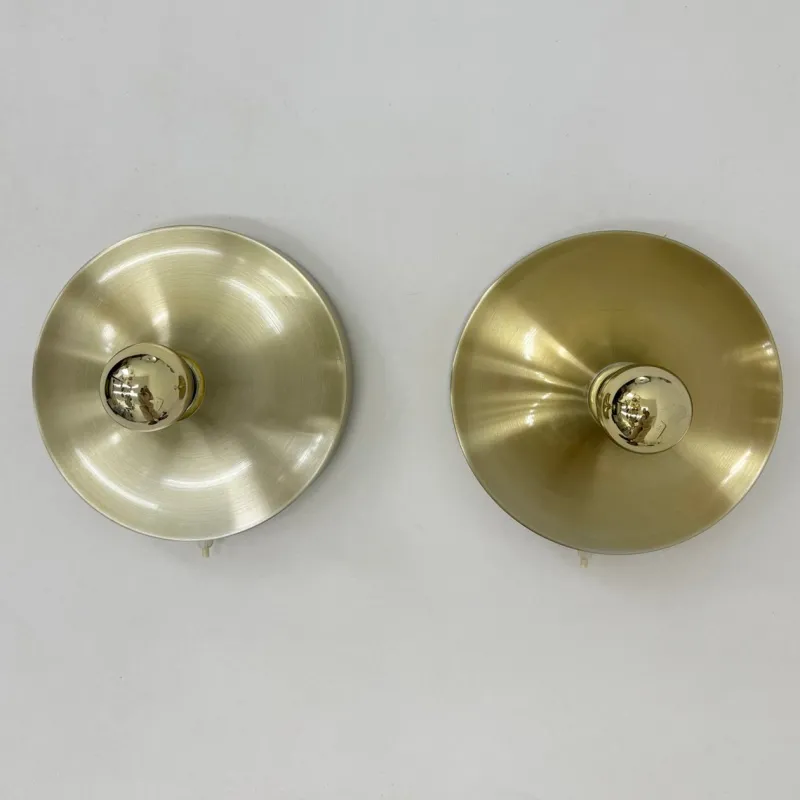 New Pamono Mid-Century Space Age Disc Lamps attributed to Charlotte Perriand for Honsel, 1970s, Set of 2