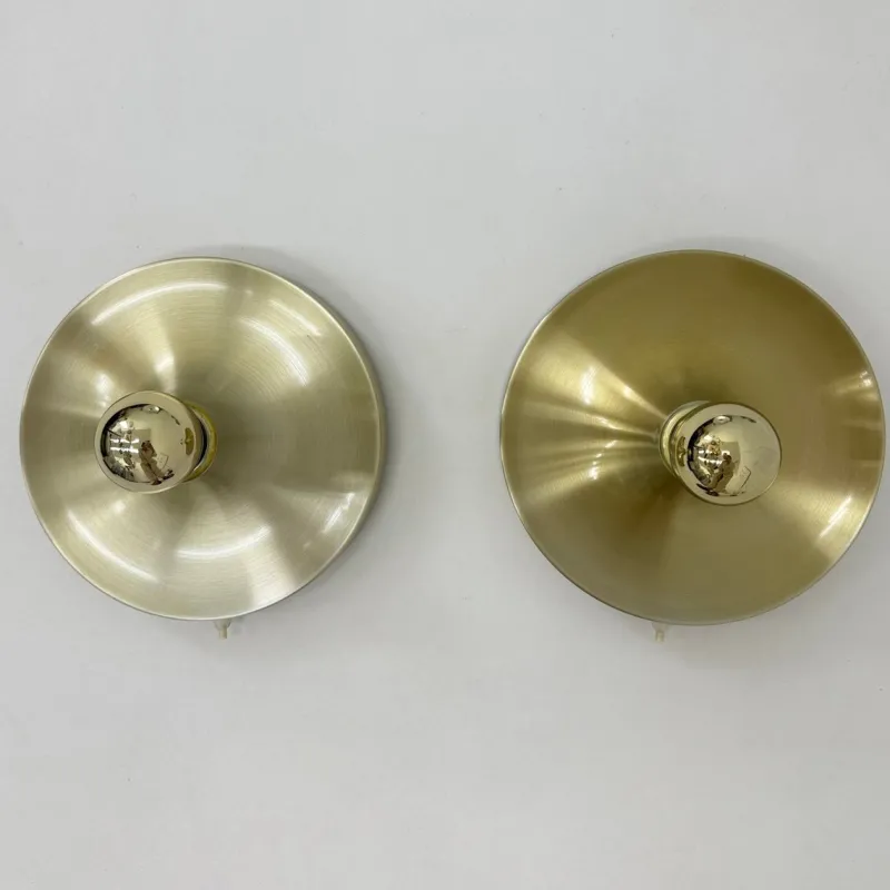 New Pamono Mid-Century Space Age Disc Lamps attributed to Charlotte Perriand for Honsel, 1970s, Set of 2