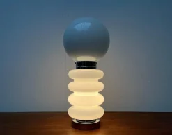 Pamono Mid-Century Space Age Glass Table Lamp by Carlo Nason for JBS, 1960s><noscript><img width=