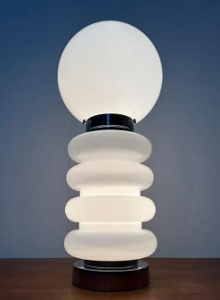 Pamono Mid-Century Space Age Glass Table Lamp by Carlo Nason for JBS, 1960s><noscript><img width=