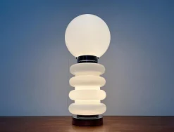 Pamono Mid-Century Space Age Glass Table Lamp by Carlo Nason for JBS, 1960s><noscript><img width=