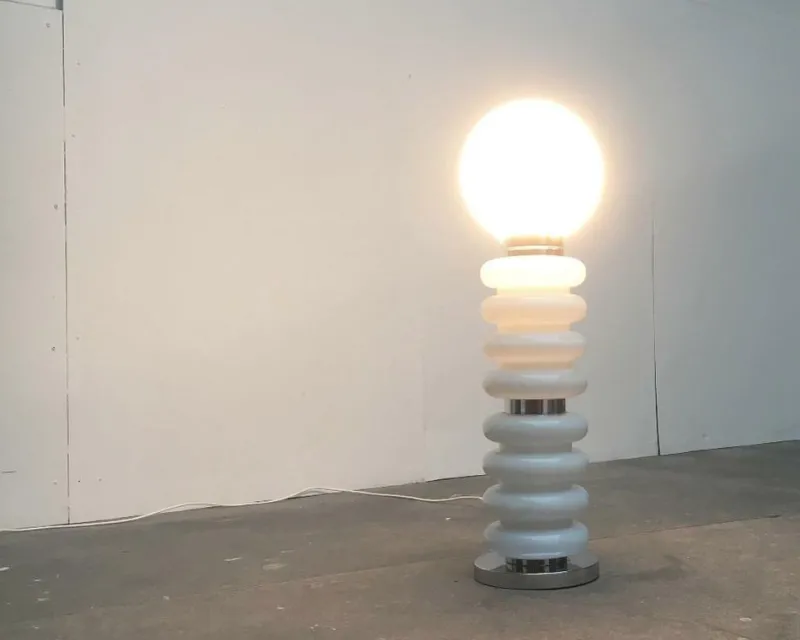 New Pamono Mid-Century Space Age Glass Floor Lamp by Carlo Nason for JBS, 1960s