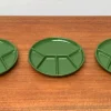Pamono Mid-Century Space Age Green Ceramic Plates or Bowls from Gerz Keramik, West Germany, 1960s, Set of 3> Serving Dishes