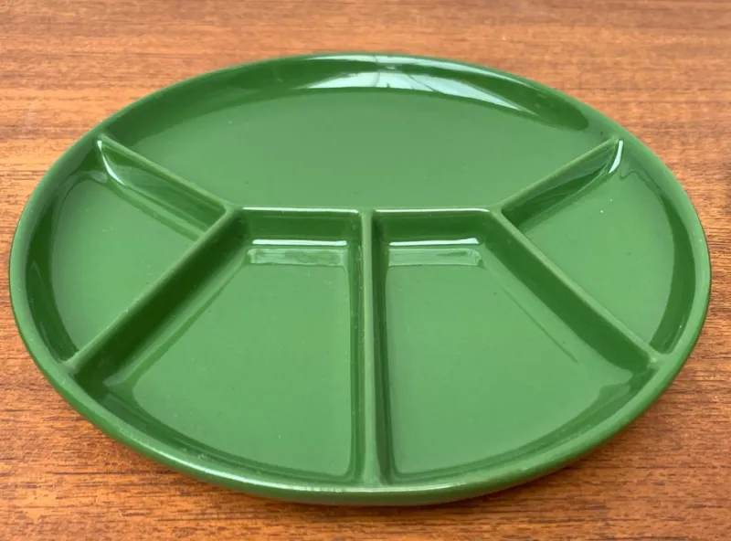 Pamono Mid-Century Space Age Green Ceramic Plates or Bowls from Gerz Keramik, West Germany, 1960s, Set of 3> Serving Dishes