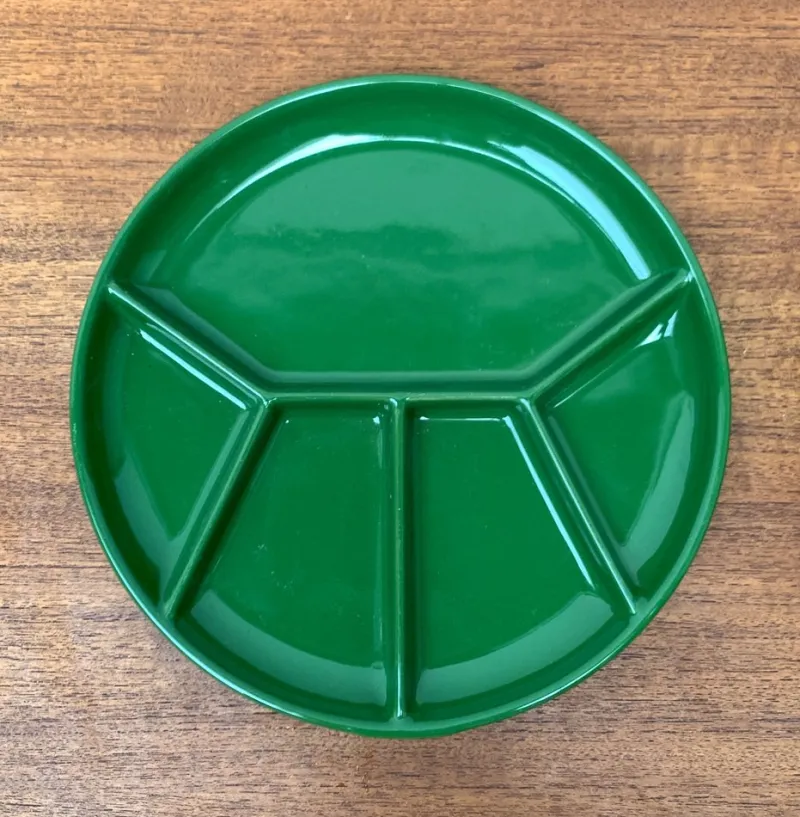 Pamono Mid-Century Space Age Green Ceramic Plates or Bowls from Gerz Keramik, West Germany, 1960s, Set of 3> Serving Dishes