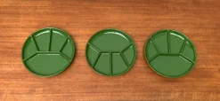 Pamono Mid-Century Space Age Green Ceramic Plates or Bowls from Gerz Keramik, West Germany, 1960s, Set of 3><noscript><img width=