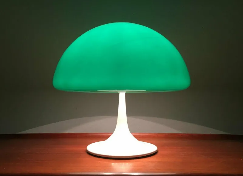 Online Pamono Mid-Century Space Age Italian Green Early Model Toledo Table Lamp by Luigi Massoni for Harvey Guzzini, 1960s