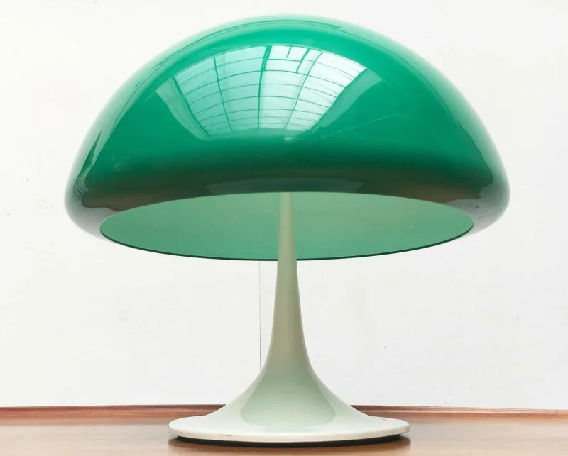 Online Pamono Mid-Century Space Age Italian Green Early Model Toledo Table Lamp by Luigi Massoni for Harvey Guzzini, 1960s