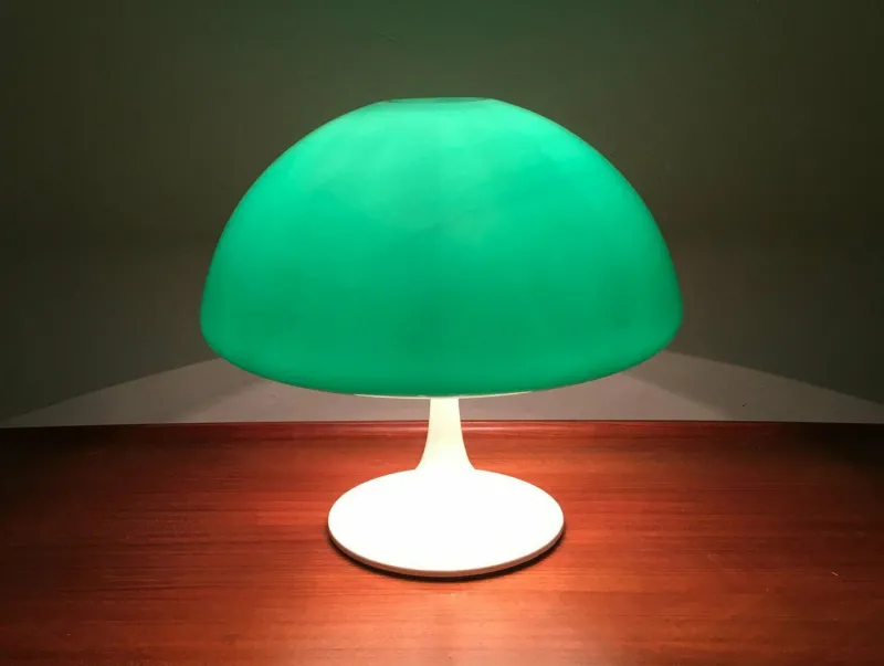 Online Pamono Mid-Century Space Age Italian Green Early Model Toledo Table Lamp by Luigi Massoni for Harvey Guzzini, 1960s