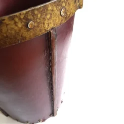 Pamono Mid-Century Spanish Leather Bucket><noscript><img width=