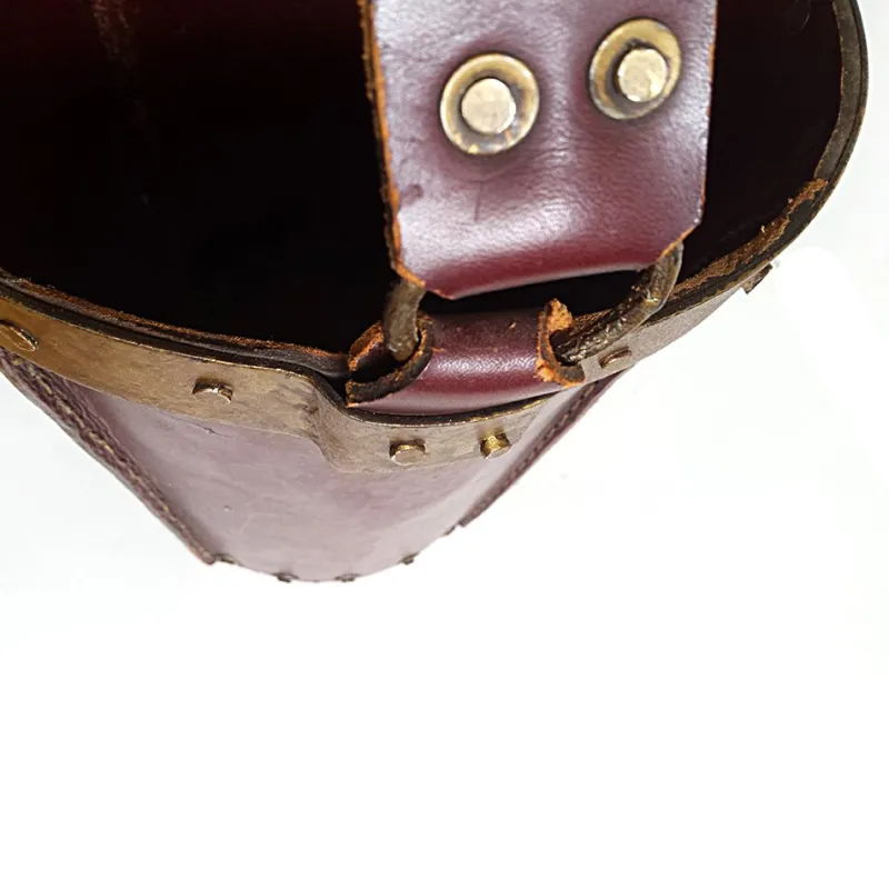 Pamono Mid-Century Spanish Leather Bucket> Ice Buckets & Wine Coolers
