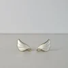 Pamono Mid-Century Sterling Silver and Enamel Ear Clips from Arne Nordlie, 1960s, Set of 2> Earrings
