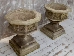 Discount Pamono Mid-Century Stone Gothic Garden Urns