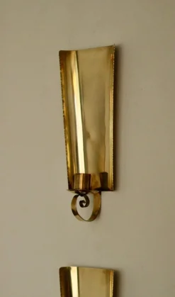 Discount Pamono Mid-Century Swedish Brass Sconces, Set of 2
