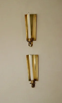 Discount Pamono Mid-Century Swedish Brass Sconces, Set of 2
