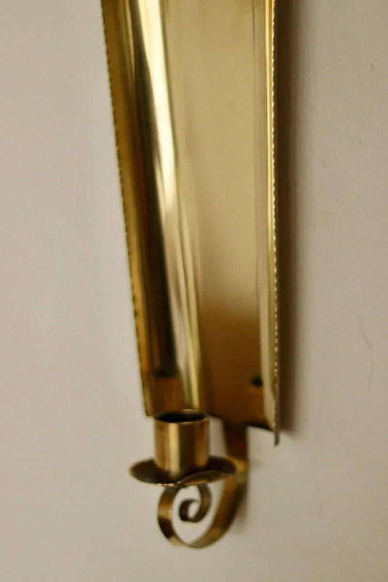 Discount Pamono Mid-Century Swedish Brass Sconces, Set of 2