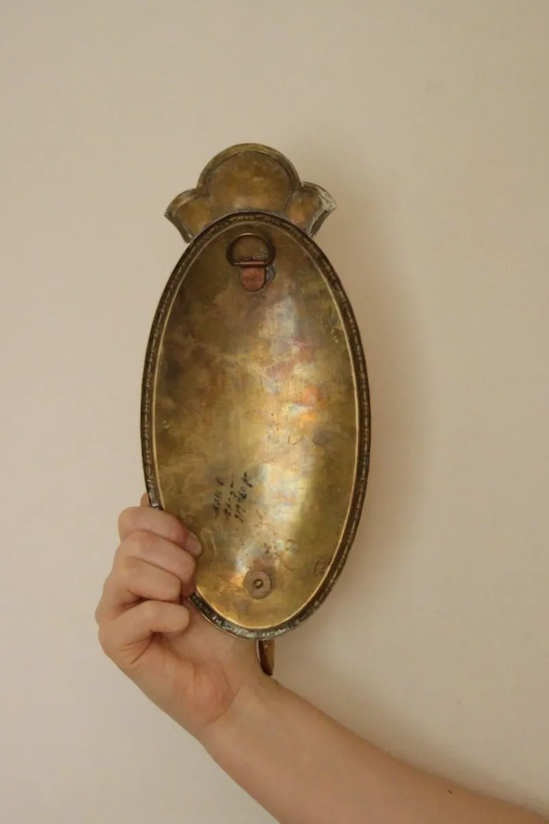 Pamono Mid-Century Swedish Brass Sconces, Set of 2> Candleholders