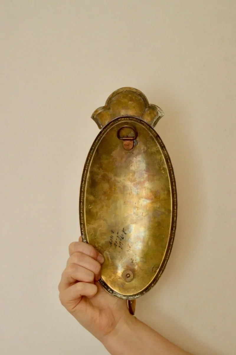 Pamono Mid-Century Swedish Brass Sconces, Set of 2> Candleholders